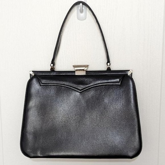 Normandie Vintage Leather Satchel Purse Handbag - Picture 1 of 7